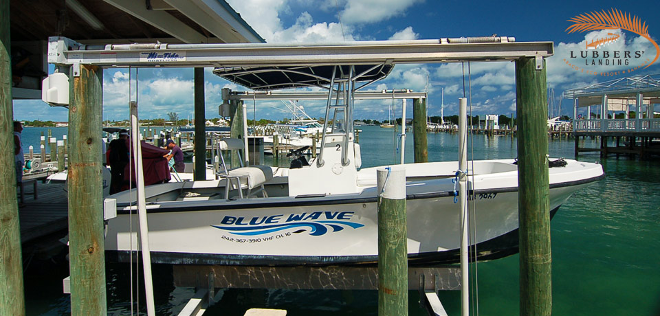 Cottage and boat packages at Lubbers' Landing in Abaco Bahamas this is the Dusky 21'.